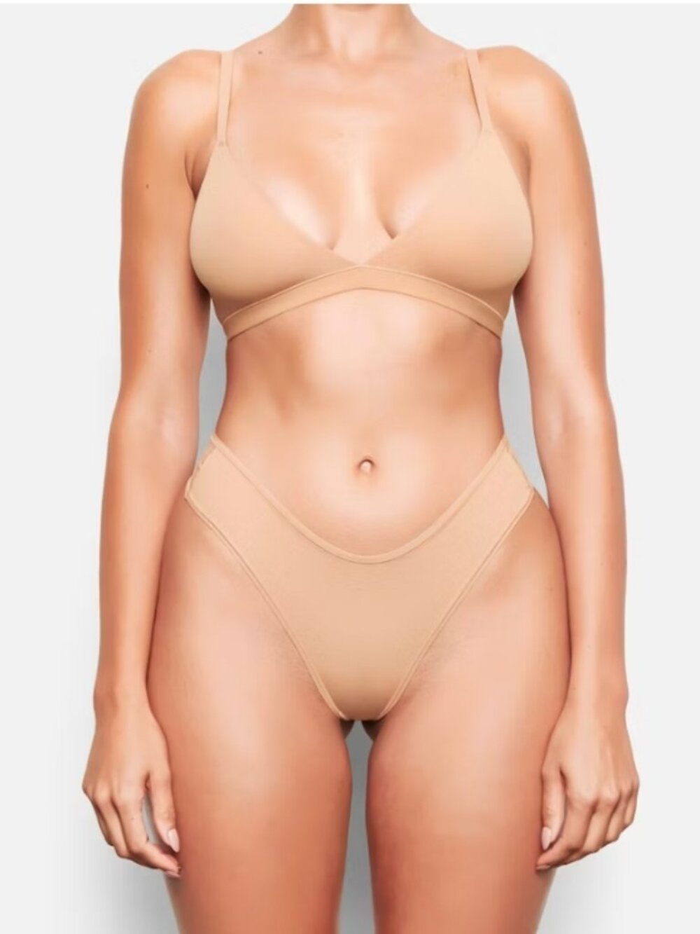 NEW SKIMS Fits Everybody Triangle Bralette in Ochre Small NWOT